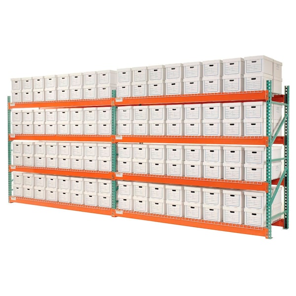 Global Industrial Record Storage Rack Add-On Letter Legal 120W x 36D x 96H 258209N - main